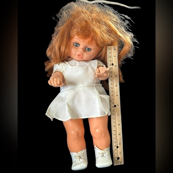 Rare Vintage Jesmar Girl Doll Red Hair and Blue Eyes - Picture 2 of 15